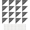 QUARKZMAN 16pz Staffa Angolare Piatta Vintage 2x2 Protezioni Angolari Decorative per Scrivania in Plastica con Vite per Mobili Decorativi Armadietti, Nero