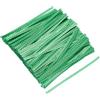 QUARKZMAN 1000pz Fascette Stringicavo 3,9 100mm Puntini Bianchi Verdi | Twist Alluminio, Chiusura Plastica Metallico, per Legare Pane Caramelle Sacchetti Regalo Cravatte Lavori Artistici
