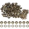 QUARKZMAN 100 Set Kit Occhielli in Metallo 5mm 3/16 Occhiello per Teloni Piccolo con Foro Rondelle per Scrapbooking Scarpe Abbigliamento Pelle Tela, Bronzo