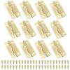 PATIKIL Cerniere a Scatto Piccole 1-3/16 Pollici, 12pz Mini Cerniera per Scatole Gioielli con Viti per Scatole Gioielli in Legno Armadietto Cassetti Porte Cancelletto, Oro