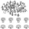 QUARKZMAN 30set M4 x 6mm Chicago Screw Testa Fessurata metallico Chiodi Rivetto Perno Vite Rivetti per Fai Da Te Cintura Borsa Legatoria, Tono Argento