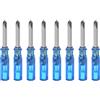 QUARKZMAN 8pz Ph1 Mini Cacciavite Phillips 3mm Testa Croce Magnetica 45mm Lunghezza per Riparazioni di Piccoli Elettrodomestici, Blu