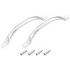 QUARKZMAN Maniglie per Porte in Acciaio Inossidabile, 2pz 120mm/4,72 Lunga Maniglia per Porta con Viti Maniglie Hardware per Cassetti Armadio