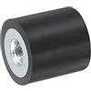 QUARKZMAN 15 x 15mm M5 Filettatura Femmina Supporti in Gomma, Isolatori di Vibrazioni, Sostituiscono Cuscinetti Antivibranti Blocco di Base Piatto e Silenzioso