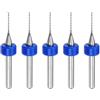 QUARKZMAN Punte per Trapano PCB 0,65mm Utensile Rotante in Carburo Tungsteno Gioielli CNC Micro Punte Trapano Circuiti Stampati Incisione 1/8 Gambo 5pz