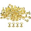 QUARKZMAN 100 Set di Rivetti in Pelle, 6x8mm Rivetti a Doppia Testa in Metallo per Riparazione Fai da Te di Artigianato in Pelle Borse Cinture Scarpe, Tono Oro