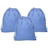 PATIKIL Sacchetti Riutilizzabili con Coulisse, 3Pz in Cotone Multifunzionali, 25x32 Cm, Organizzatore Bagagli, Pochette Conservare Oggetti da Viaggio, Blu Autunnale