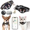Astriva Localizzatore GPS per gatti e cani compatibile con Apple Find My (solo iOS), smart tag con collare senza abbonamento e canone mensile, mini localizzatori per animali domestici per dispositivo di