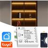 Tuya Centralina Dimmer Smart WiFi + RF + Sensore a 6 Canali per Strisce LED 12/24V