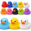 GSL Essentials Confezione da 10 mini paperelle in gomma, multicolore, per bagno, piscina, cruscotto dell'auto e baby shower, divertenti bomboniere per bambini