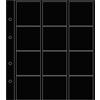 Prophila Collection 5 fogli portamonete con 12 scomparti per portamonete (50 x 50 mm), con 5 inserti in cartone nero