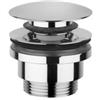 IDROBLOCK Piletta di scarico Click Clack in ottone cromato universale