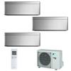 Daikin Climatizzatore Daikin Trial Split STYLISH Silver inverter R 32 bluevolution 9000+9000+9000 con 3MXM52M 9+9+9
