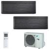 Daikin Climatizzatore Daikin Dual Split STYLISH Blackwood inverter R 32 bluevolution 12000+12000 con 2MXM50M 12+12