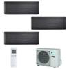 Daikin Climatizzatore Daikin Trial Split STYLISH Blackwood inverter R 32 bluevolution 12000+12000+12000 con 3MXM68M 12+12+12