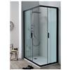Tamanaco Box Doccia Tamanaco RAPID 75X120 H200 CM Profilo Nero Cristallo 6MM