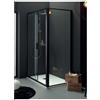 Tamanaco Porta Box Doccia Tamanaco PSCRAPID 170 H200 CM Profilo Nero Cristallo 6MM