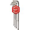 Milwaukee Set Chiavi Maschio Esagonali Lunghe Piegate Punta Sferica 9PZ Milwaukee - 4932478621