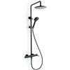 Tamanaco Colonna Doccia Meccanica Tamanaco Serie Black TRITONE Soffione Ø 22,5CM Nero - CD700176TR