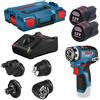 Bosch Full Set Trapano Avvitatore a Batteria con 2 Batterie GBA 12V 3.0Ah Bosch Professional GSR 12V-35 FC - 06019H3000