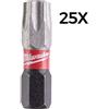Milwaukee Bit Shockwave per Avvitatori ad Impulsi TX40 25MM 25PZ Milwaukee - 4932430889