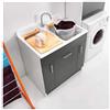 Colavene Lavatoio Colavene Twist con Cesto e Asse Lavapanni 80x60x86 Antracite - 24080H