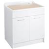 Colavene Lavatoio Colavene Twist Max 2 Ante e Asse Lavapanni 80x60x88 Bianco Opaco - 24180F