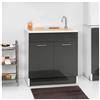 Colavene Lavatoio Colavene Twist Max 2 Ante e Asse Lavapanni 80x60x87 Antracite - 24180H