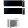 Mitsubishi Electric Climatizzatore Mitsubishi Dual Split MSZ-EF Kirigamine Zen 9000+12000 R32 A+++ WiFi MXZ-2F53VF4 Nero 9+12