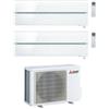 Mitsubishi Electric Climatizzatore Mitsubishi Dual Split MSZ-LN Kirigamine Style 9000+12000 R32 A+++ WiFi MXZ-2F53VF4 Bianco 9+12