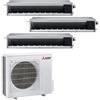 Mitsubishi Electric Climatizzatore Trialsplit Canalizzabile a Soffitto Mitsubishi SEZ-M 12000+12000+12000 MXZ-2F53VF4 R32 A+ 12+12+12