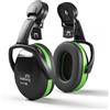 Kask Safety Cuffie Antirumore per Elmetto Protettivo da Lavoro Kask Safety SNR 25dB Nero Verde - WHP00004