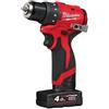 Milwaukee Trapano Avvitatore a Batteria Brushless Milwaukee M12 BLDDRC-402C - 4933499688