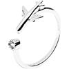 WearTravelers | Anello Aereo e Zircone Luminoso - Argento 925