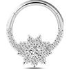 NovaNavel Piercing orecchio/naso/bocca fiore in argento