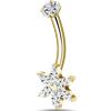 NovaNavel Piercing ombelico fiore in oro