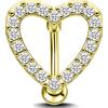 NovaNavel Piercing ombelico floating con piccolo cuore regolabile in oro