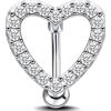 NovaNavel Piercing ombelico floating con piccolo cuore regolabile in argento