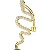 NovaNavel Piercing ombelico serpente in oro
