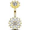 NovaNavel Piercing ombelico fiorellino in oro