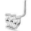 NovaNavel Piercing naso marquise in argento