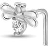 NovaNavel Piercing naso ape in argento