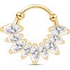 NovaNavel Piercing orecchio/naso cristalli in oro