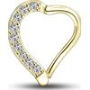 NovaNavel Piercing orecchio/naso cuore in oro