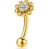 NovaNavel Piercing sopracciglio/orecchio margherita in oro
