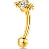 NovaNavel Piercing sopracciglio/orecchio sfere in oro