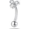 NovaNavel Piercing sopracciglio/orecchio trilogy in argento