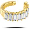 NovaNavel Orecchino ear cuff isa pavè bianco in oro