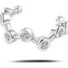 NovaNavel Orecchino ear cuff costellazione bianca in argento