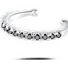NovaNavel Orecchino ear cuff crystal nero in argento